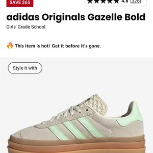 Adidas Gazelle Bold Women's Sneakers - Mint and Tan